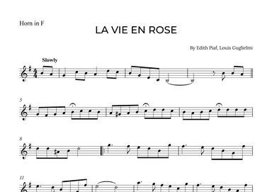 La Vie En Rose (arr. Alex Nunes Rodrigues)