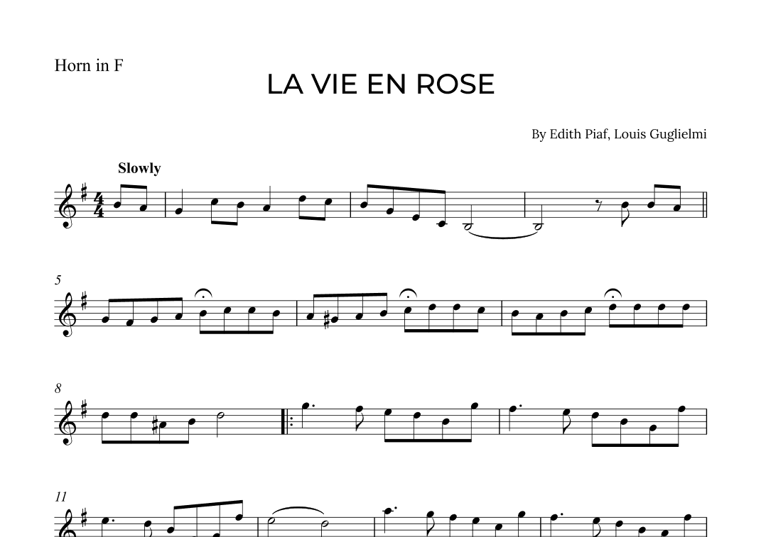 La Vie En Rose (arr. Alex Nunes Rodrigues)