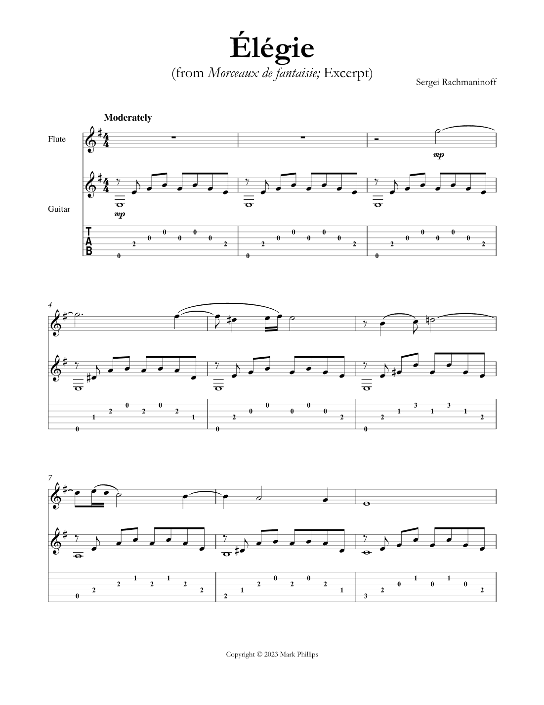 Élégie (arr. Mark Phillips)