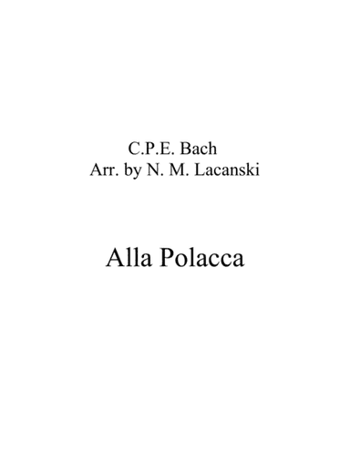 Alla Polacca (arr. Nick Lacanski)