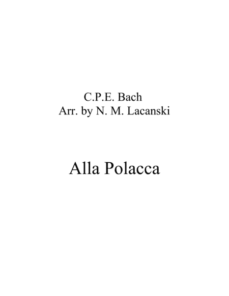 Alla Polacca (arr. Nick Lacanski)