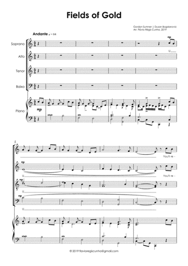 Fields Of Gold (arr. Flávio Régis Cunha)