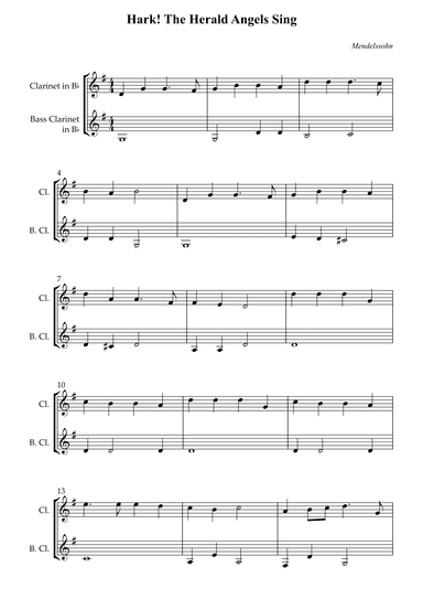 Hark! The Herald Angels Sing (Easy) (arr. Wesley S. SIlva)