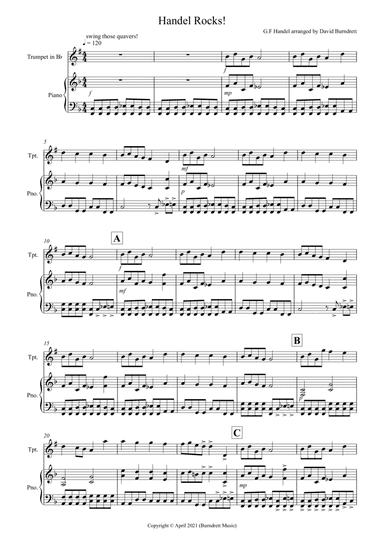 Handel Rocks! for Trumpet and Piano (arr. David Burndrett)