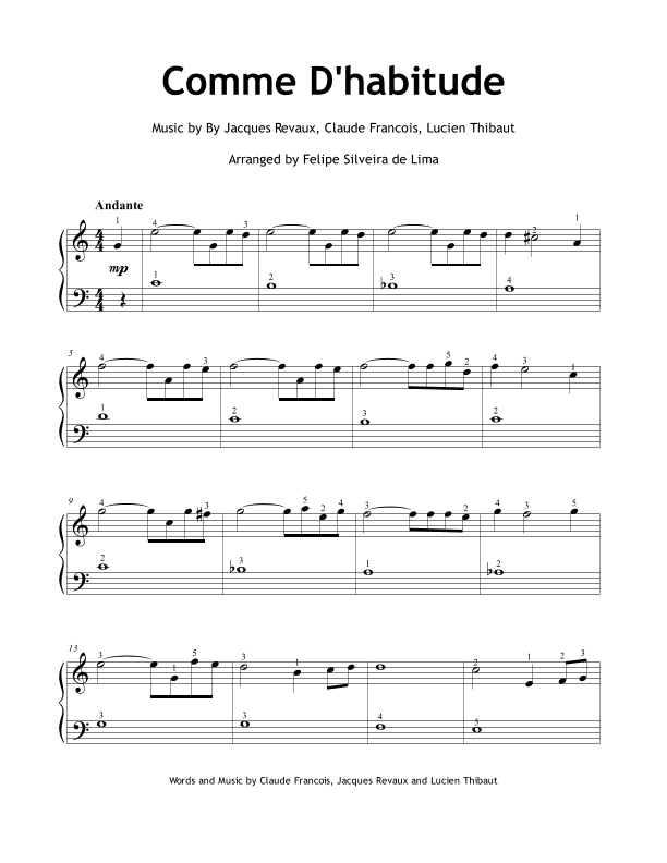 Comme D'habitude (arr. Felipe Silveira de Lima)