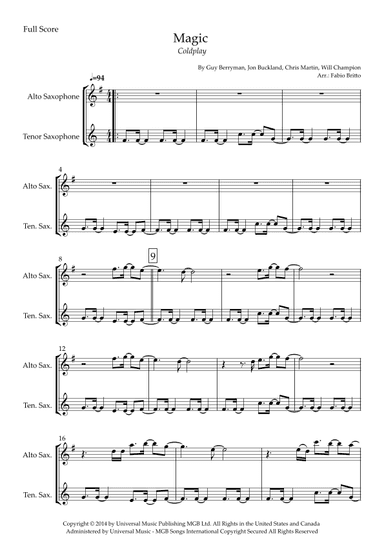 Magic (arr. Fabio Britto)