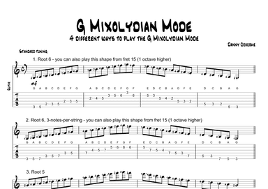 G Mixolydian Mode (4 Ways to Play)