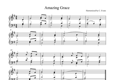 Amazing Grace arranged for SATB (arr. Christopher Evans)