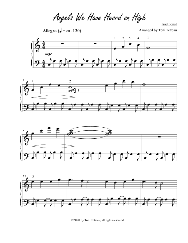 Angels We Have Heard on High (arr. Toni Tetreau)