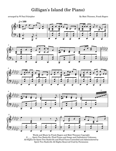 Gilligan's Island (arr. W Paul Pulsipher)