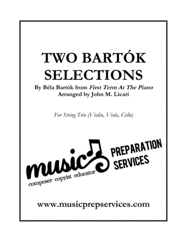 Two Bartók Selections - Béla Bartók (String Trio) (arr. John M. Licari)