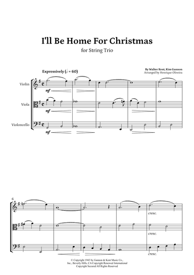 I'll Be Home For Christmas (arr. Henrique Oliveira)