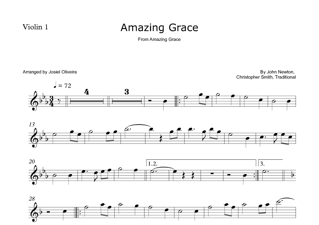 Amazing Grace (arr. Josiel Oliveira)