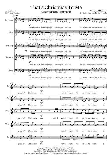 That's Christmas To Me (arr. E. Bryson Masters)
