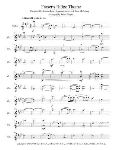 Fraser's Ridge (arr. Diana Mayne)