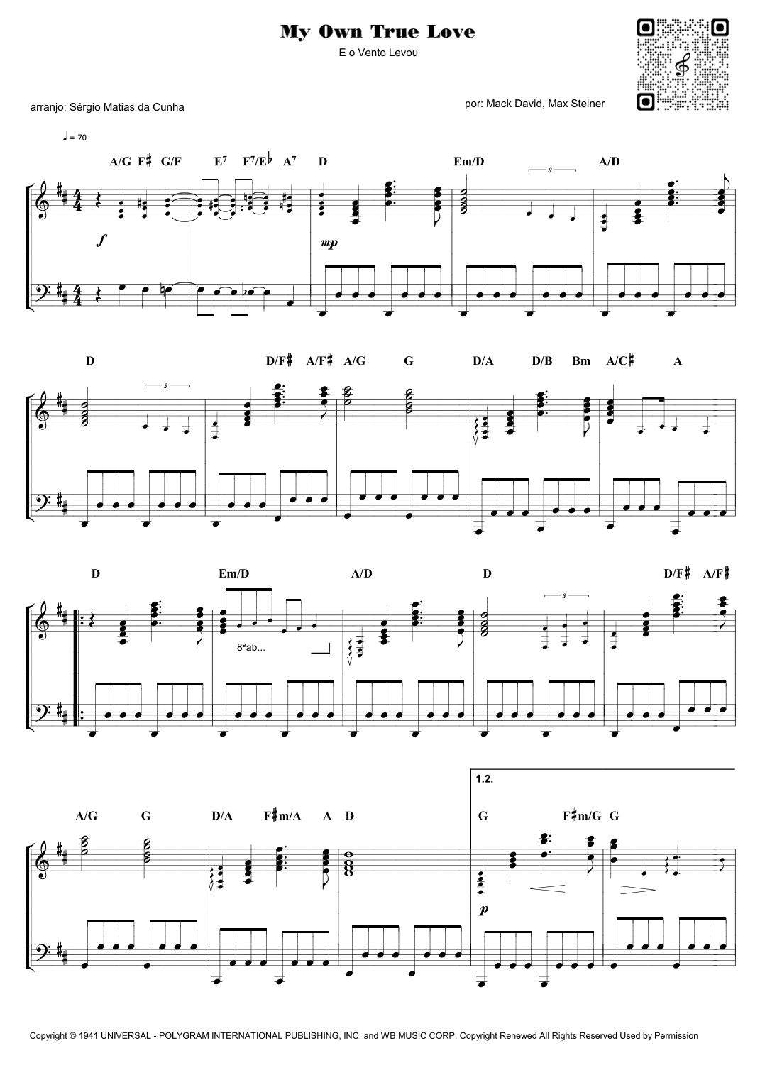 My Own True Love (arr. Sérgio Matias da Cunha)