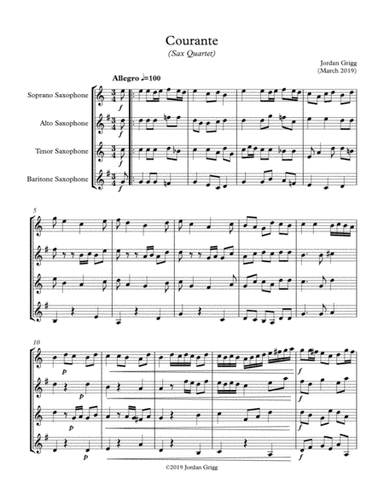 Courante (Sax Quartet)