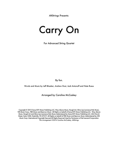 Carry On (arr. Caroline McCaskey)