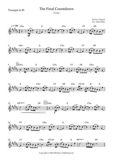Final Countdown (arr. Fabio Britto)