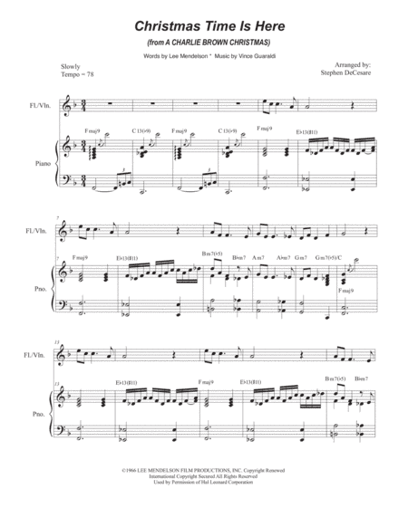 Christmas Time Is Here (arr. Stephen DeCesare)