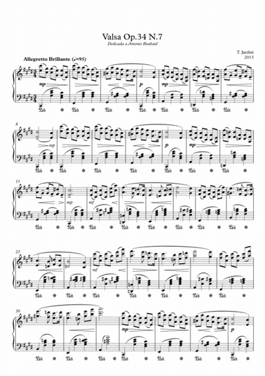 Op.34 Waltz N.7 Allegretto Brillante in C Sharp Minor