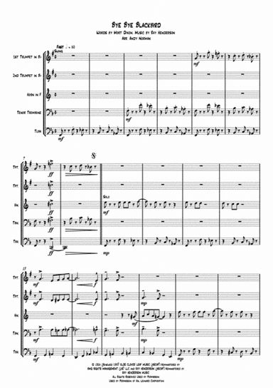 Bye Bye Blackbird (arr. Andy Norman)