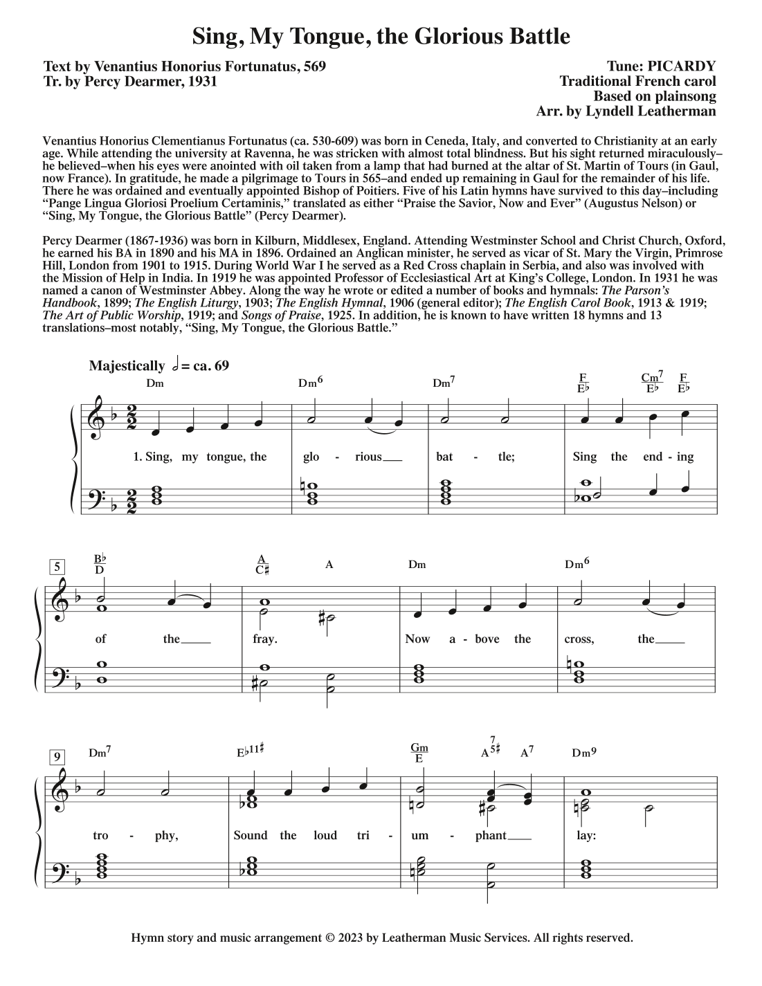 Sing, My Tongue, the Glorious Battle (arr. Lyndell Leatherman)