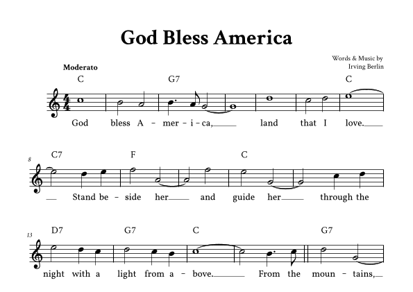 God Bless America ® (arr. Yuri Noronha)