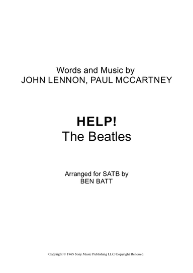 Help! (arr. Ben Batt)