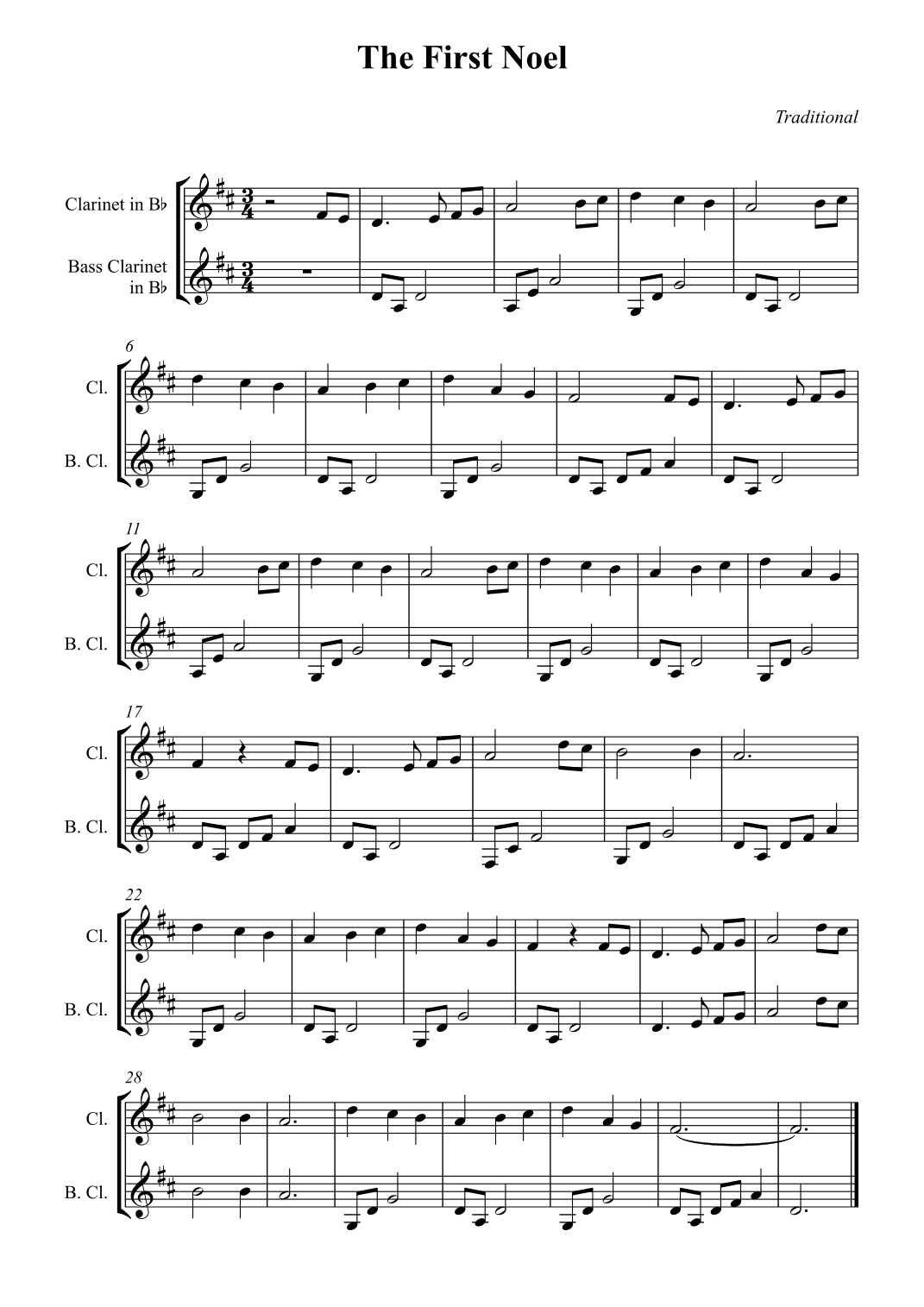 The First Noel (arr. Wesley S. SIlva)