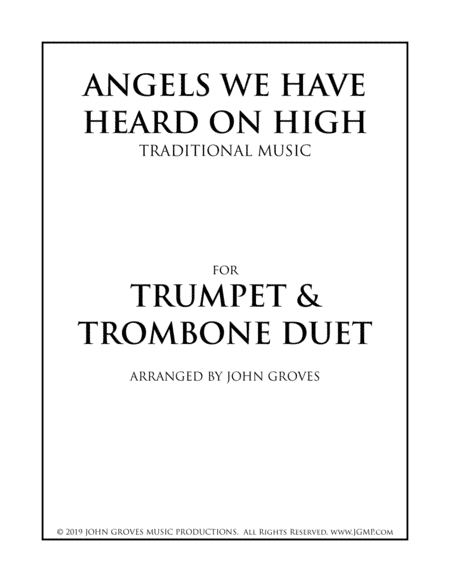 Angels We Have Heard On High - Trumpet & Trombone Duet (arr. John Groves)