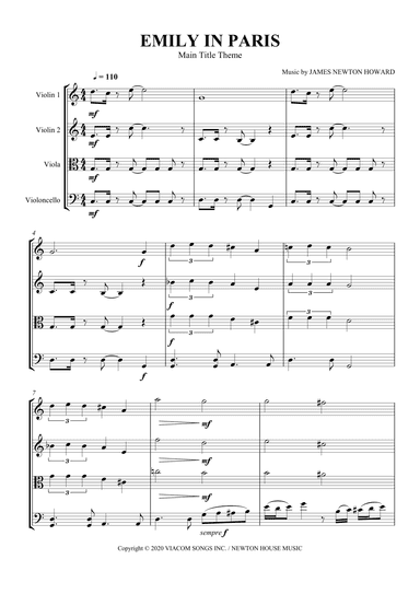 Emily In Paris - Main Title Theme (arr. SCMusic)
