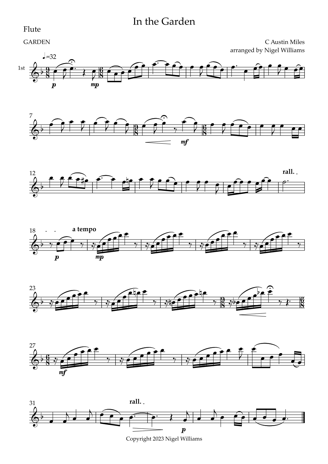 In the Garden (arr. Nigel Williams)