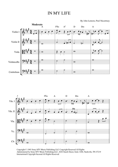 In My Life (arr. Alex Nunes Rodrigues)