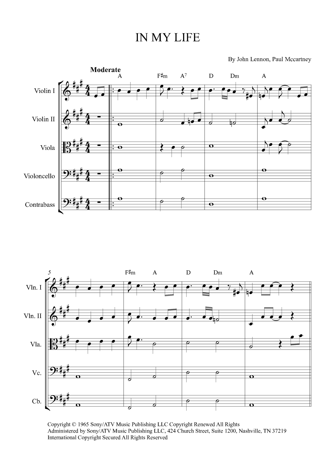 In My Life (arr. Alex Nunes Rodrigues)