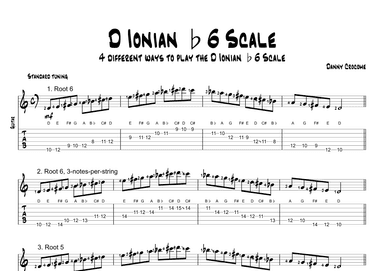 D Ionian b6 Scale (4 Ways to Play)