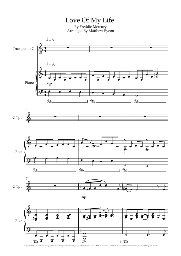 Love Of My Life (arr. Matthew pyeon)