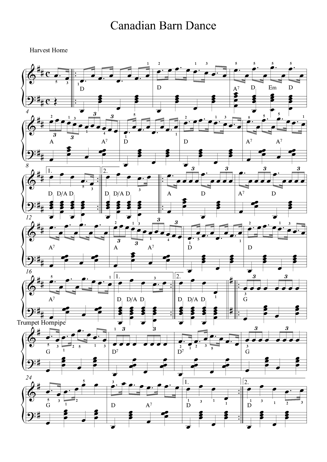 Canadian Barn Dance For Accordion (arr. Martin Hay)