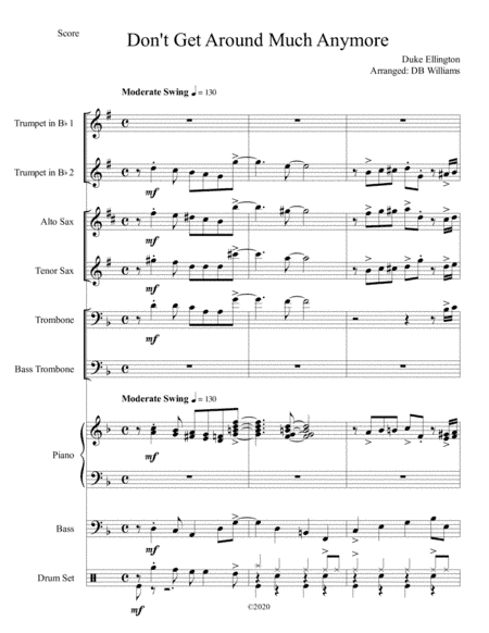 Don't Get Around Much Anymore (arr. DB Williams)
