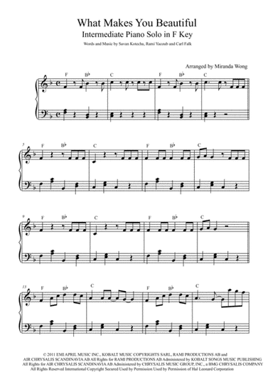 What Makes You Beautiful (arr. Miranda Wong)