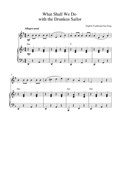 What Shall We Do with the Drunken Sailor? (arr. Kaiserin Rebecca)