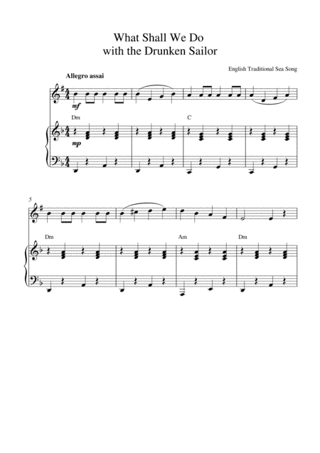 What Shall We Do with the Drunken Sailor? (arr. Kaiserin Rebecca)