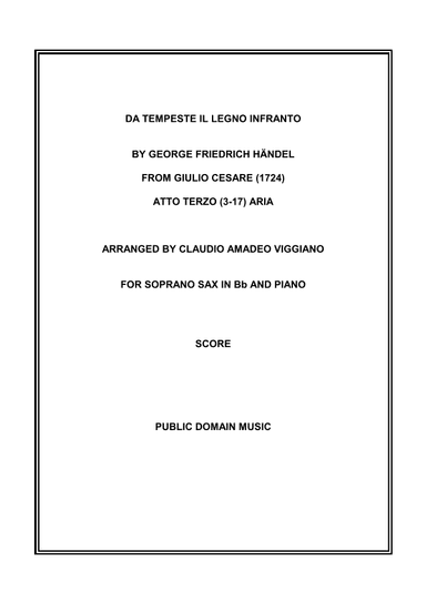 Da tempeste il legno infranto (arr. Claudio Amadeo Viggiano)