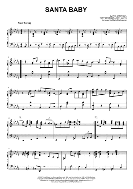 Santa Baby (arr. Mario Stallbaumer)