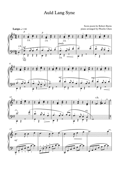 Auld Lang Syne (arr. Phoebe Chen)
