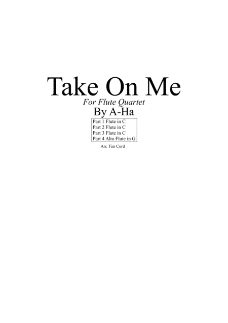 Take On Me (arr. Tim Curd)