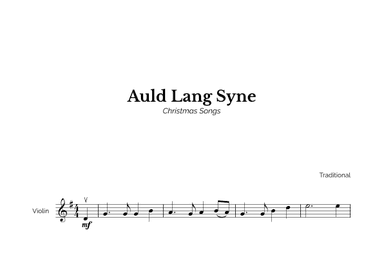 Auld Lang Syne for Easy Violin Solo (arr. Marcos Soares)