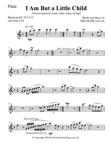 I Am But A Little Child (Instrumental Parts)