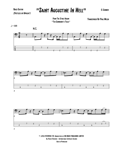 Saint Augustine In Hell (arr. Accubass)