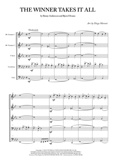 The Winner Takes It All (arr. Diego Marani)